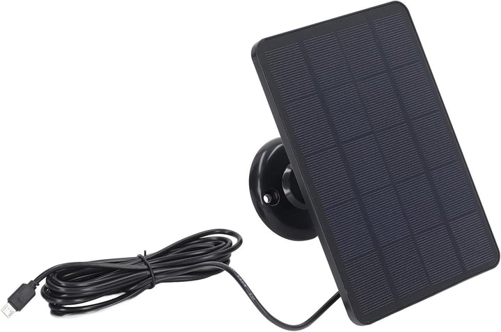 Fockety Solarpanel für Überwachungskamera, 10 W 5 V Micro-USB-Kamera-Solarpanel, wasserdichte Kontin