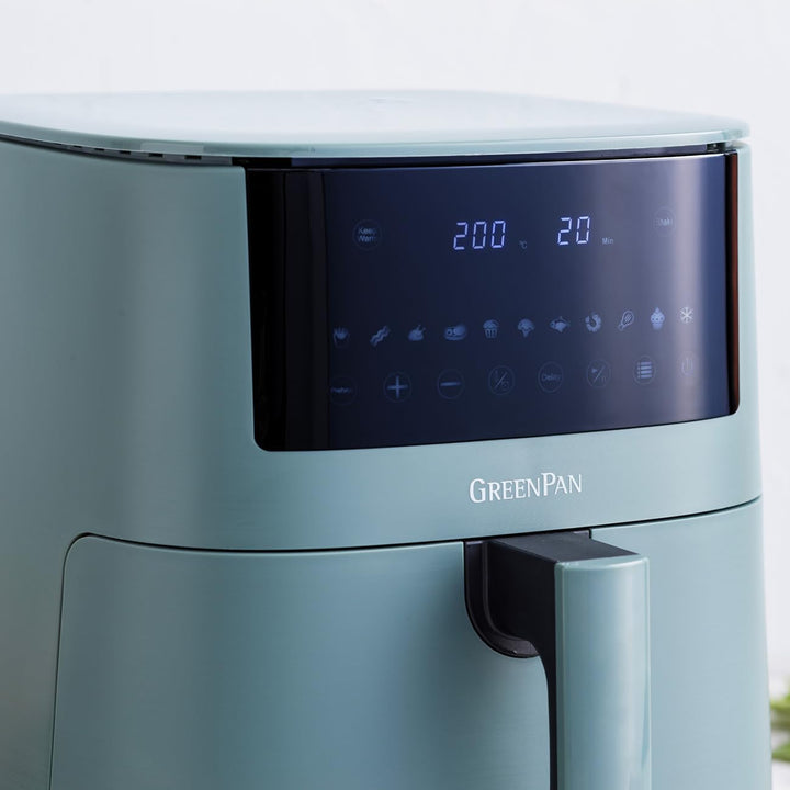 GreenPan Bistro Heissluftfritteuse, Airfryer, 7,2 Liter, 1650 Watt, LED-Touchscreen, Antihaftbeschic