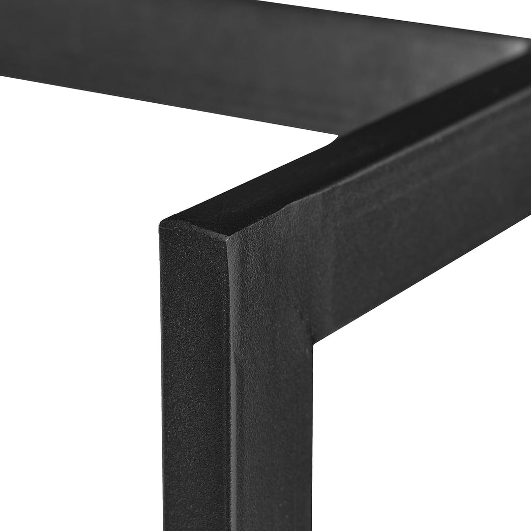Relaxdays, schwarz Kaminholzregal, Metall, Brennholzregal hoch, für Feuerholz, Stapelholz, Brennholz
