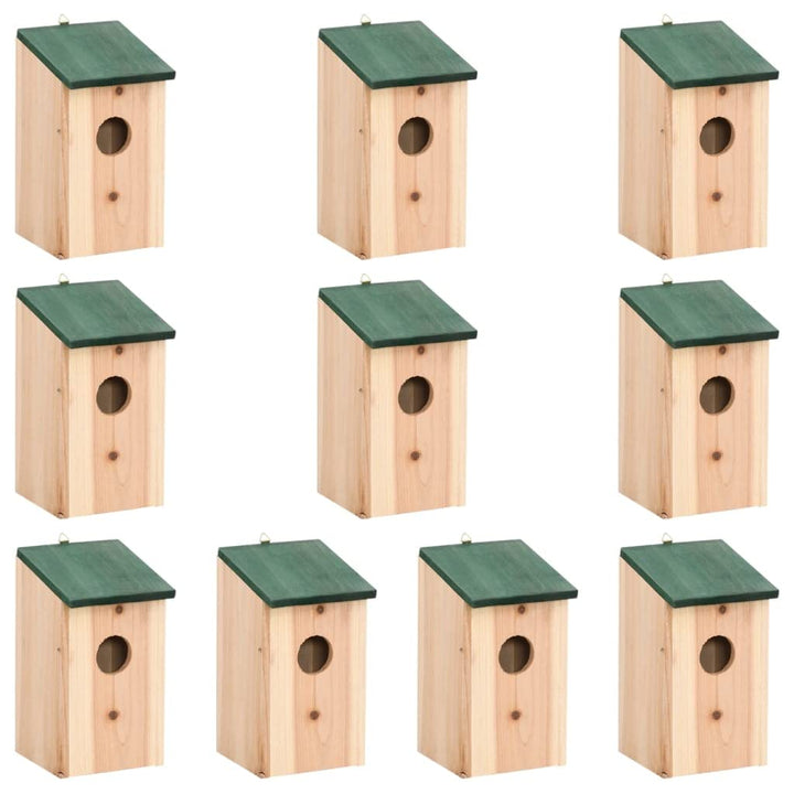 10 Stück Nistkästen für den Aussenbereich, Vogelhaus, Meise, Vogelhaus, 10 Stück, massives Tannenhol