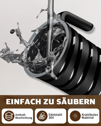 Maxesla Elektrischer Milchaufschäumer, Temperatur Einstellbar Milchschäumer Elektrisch, Leicht zu Re