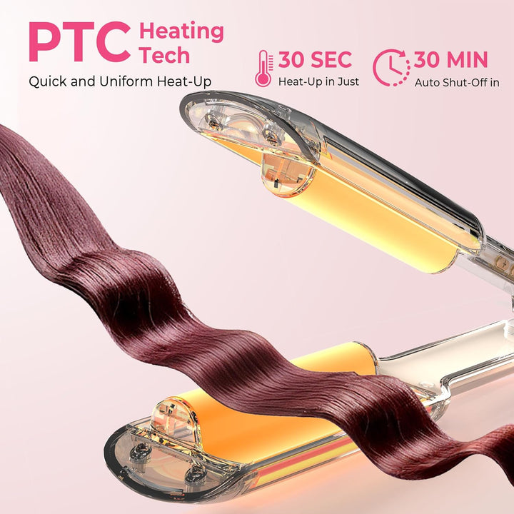 OKWRAP Beach Waves Lockenstab Grosse Locken, Welleneisen Für Haare, 32MM Deep Beachwaves Lockengerät