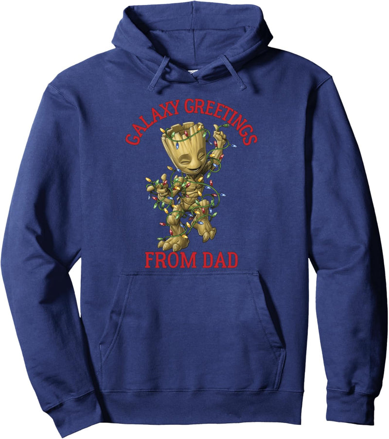 Marvel Groot Galaxy Greetings From Dad Weihnachten Pullover Hoodie
