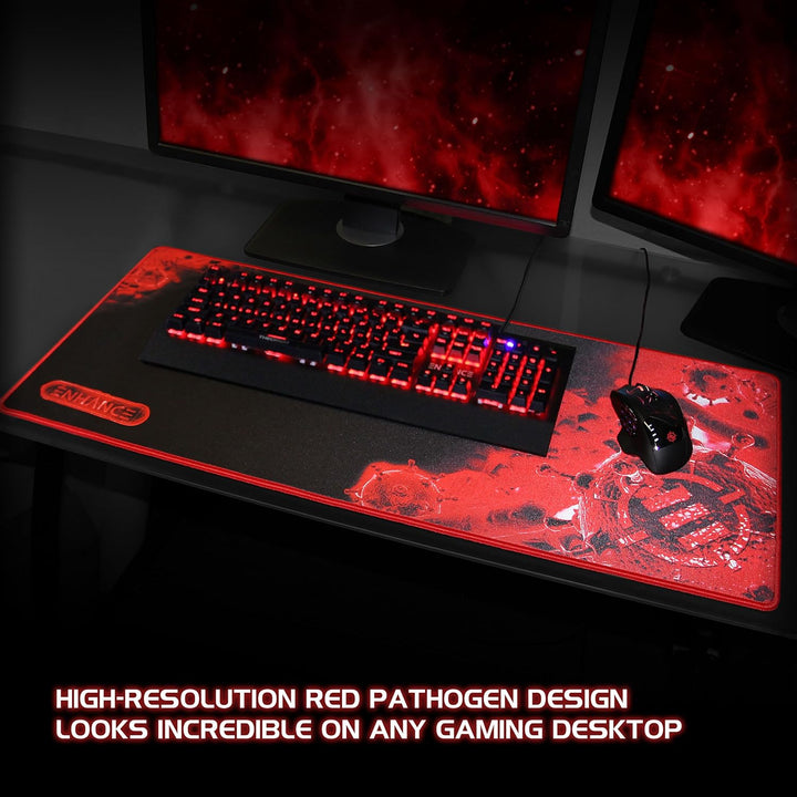 ENHANCE GX-MP2 Verlängert Gaming Mouse Pad - Grosses XL Mauspad (80 x 35 cm) für professionelle Espo