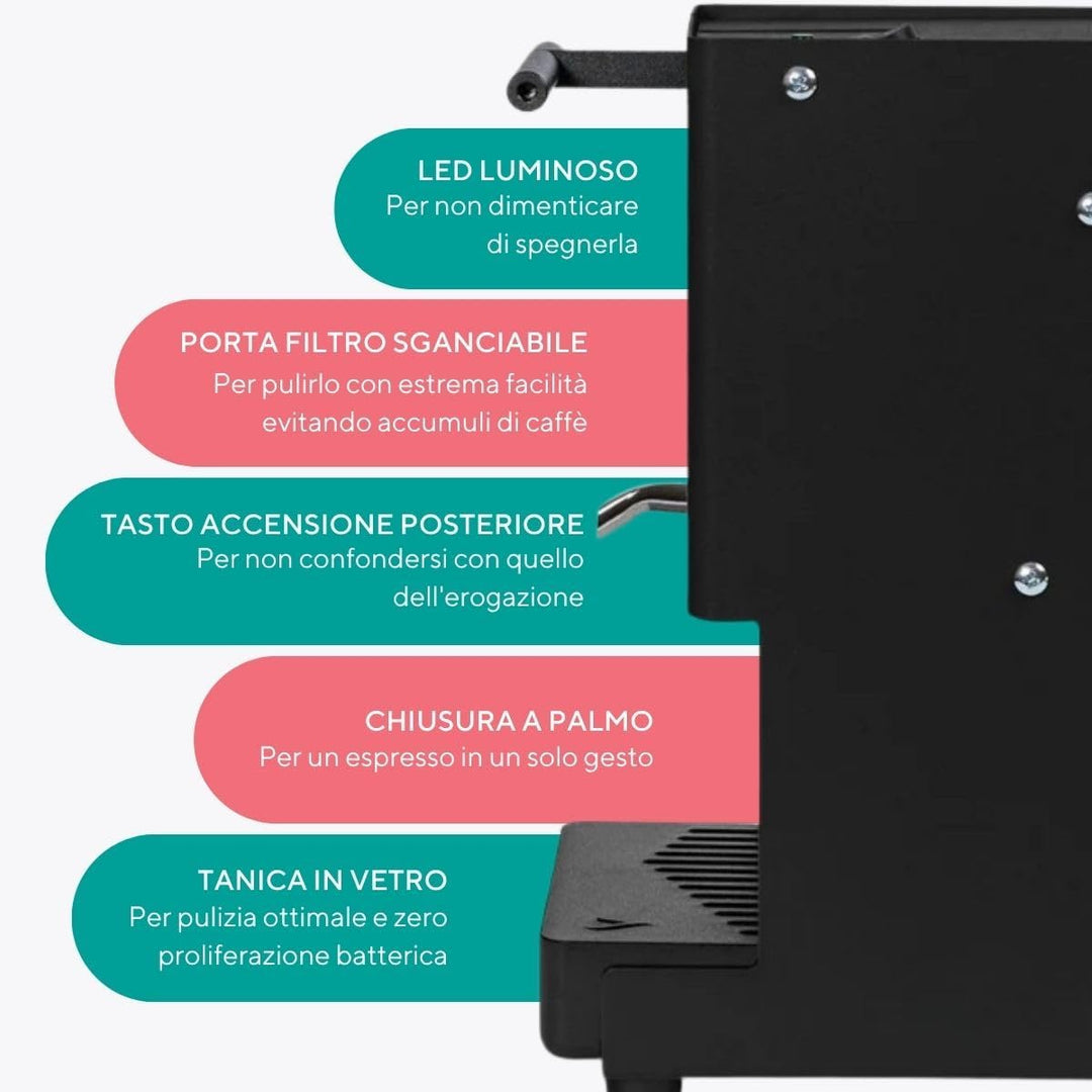 Aroma E.GO Kaffeepadmaschine für ESE-Pads 44 mm (Türkis), Türkis