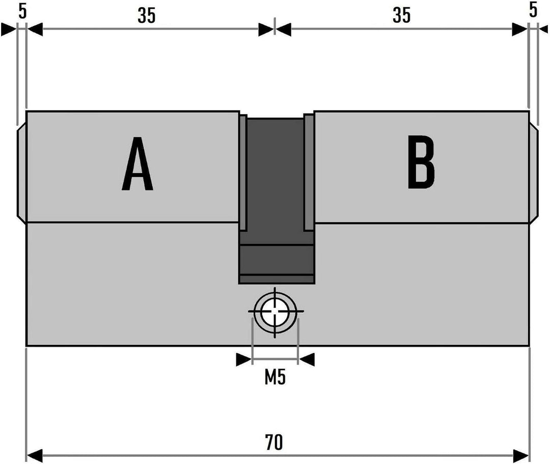 4x Profilzylinder 70mm 35/35 20x Schlüssel Tür Zylinder Schloss gleichschliessend