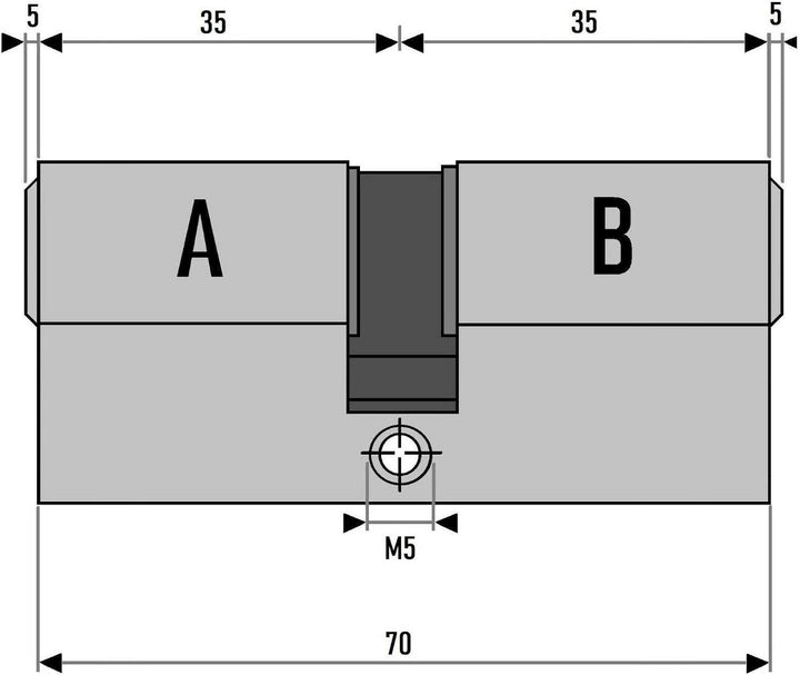 4x Profilzylinder 70mm 35/35 20x Schlüssel Tür Zylinder Schloss gleichschliessend