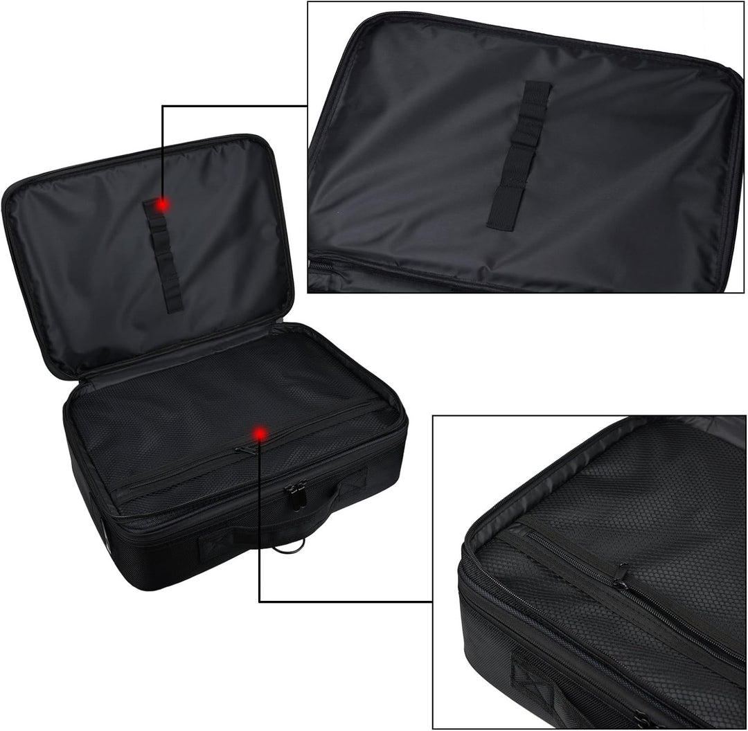 DCCN Train Kosmetikkoffer, professionell, Beauty Case, 3 Schichten, Tasche, Kosmetiktasche, Organize