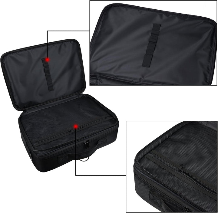DCCN Train Kosmetikkoffer, professionell, Beauty Case, 3 Schichten, Tasche, Kosmetiktasche, Organize