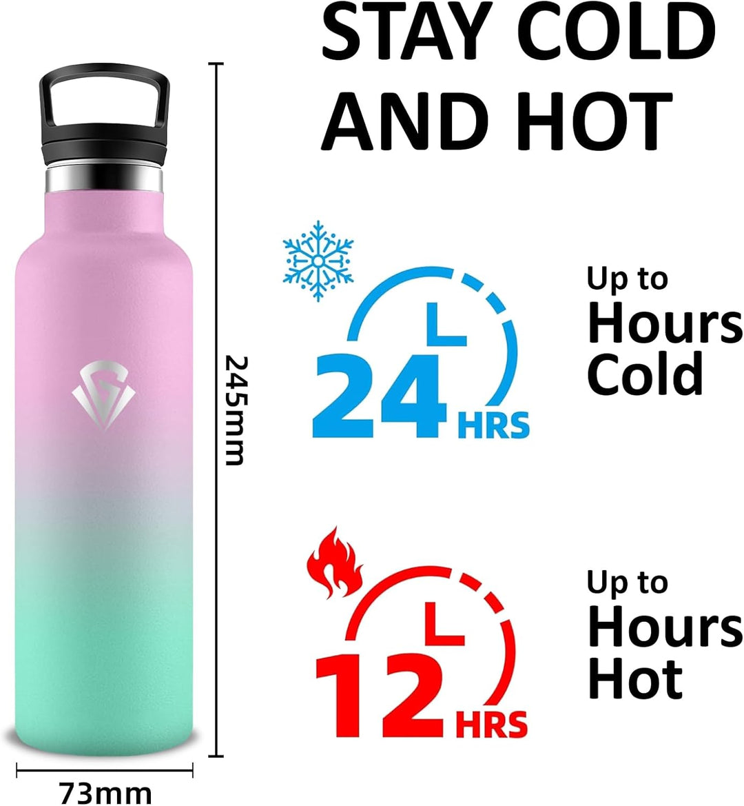 Thermosflasche- 0.5 liter- Trinkflasche Kinder- Wasserflasche mit Strohhalm- Trinkflasche Auslaufsic