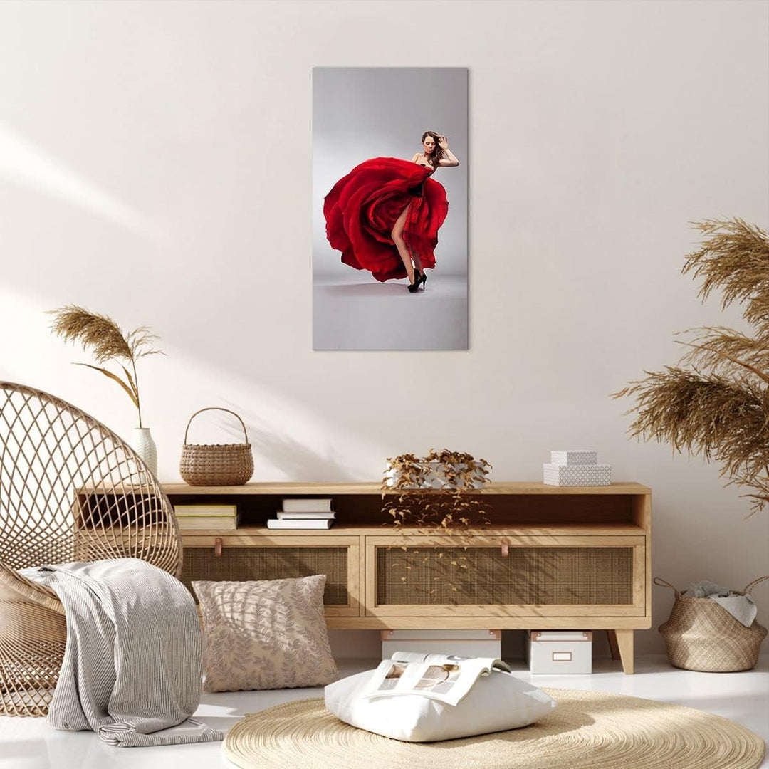 Bilder auf Leinwand 55x100cm Leinwandbild mit Rahmen Karneval Kleidung Kultur Tänzerin Gross Wanddek