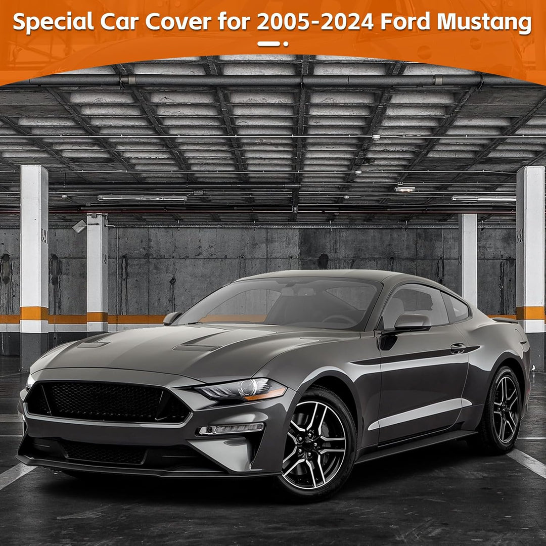JUDANNA Autoabdeckung Indoor für Ford Mustang 2005-2024, Elastisches Innenbereich Auto Abdeckplane A