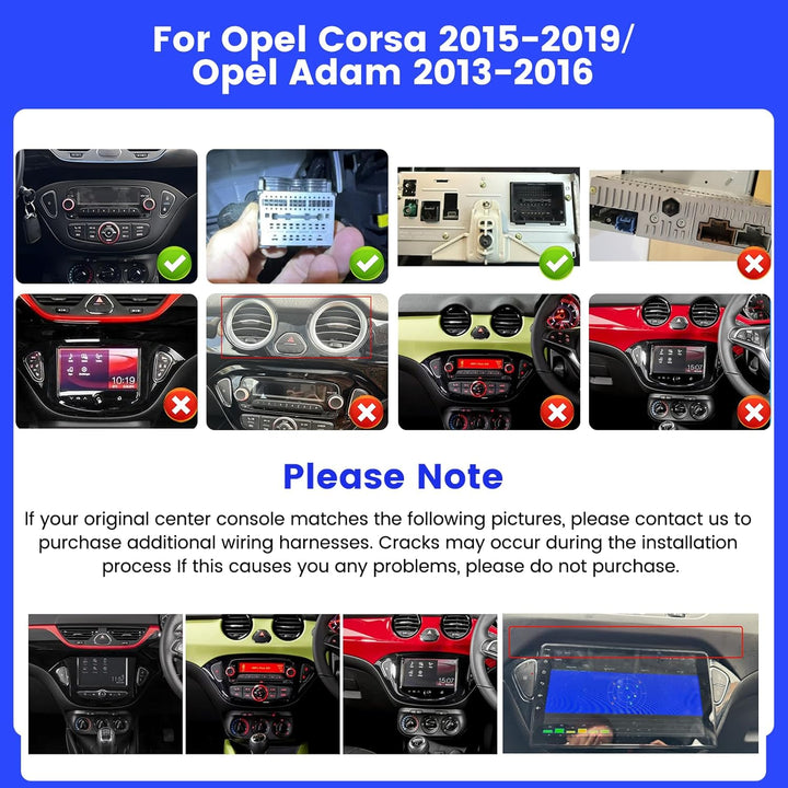 Radio für Opel Corsa 2015-2019/Opel Adam 2013-2016 Android 15 2+64G mit Wireless CarPlay Android Aut