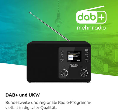 TechniSat DIGITRADIO 307 - DAB Radio (DAB+, UKW, Aux-Eingang, Kopfhöreranschluss, Favoritenspeicher,