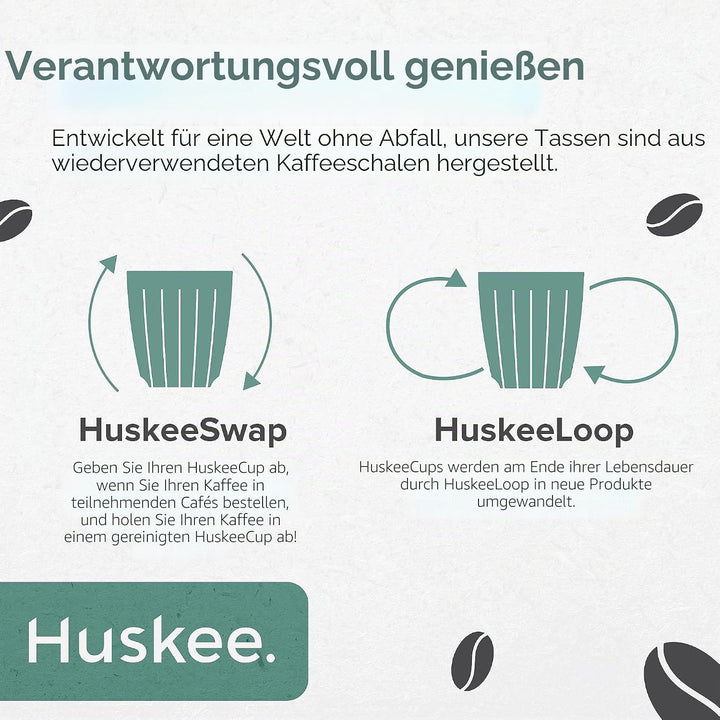 Huskee Tasse + Deckel, Anthrazit (237 ml) Anthrazit 1 Count (Pack of 1), Anthrazit 1 Count (Pack of