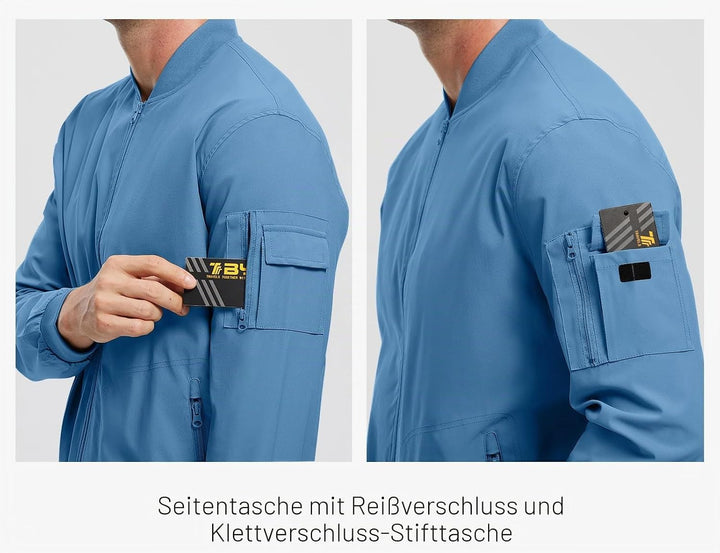 donhobo Herren Jacken Leichte Windbreaker Übergangsjacke Bomberjacke Frühling Herbst Fliegerjacke St