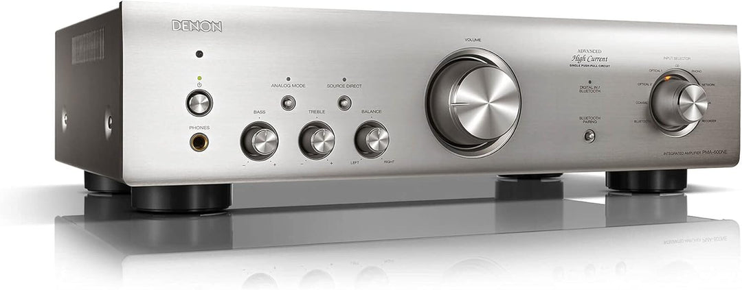 Denon PMA-600NE Vollverstärker mit 70W pro Kanal und Bluetooth, silber Silber Single, Silber Single