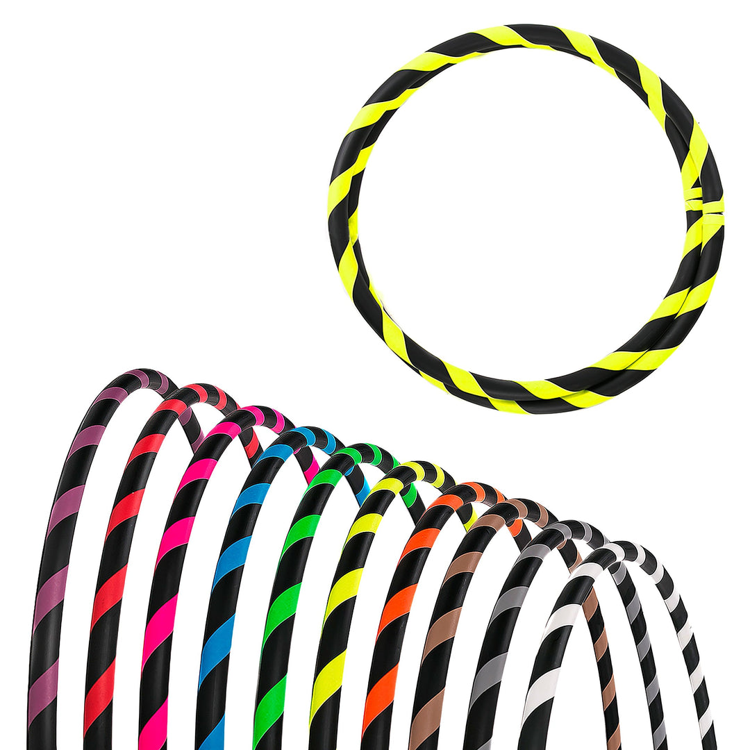 Faltbarer Anfänger Hula Hoop Reifen, Ø90/95/100/105cm Ø105cm Neon-Gelb, Ø105cm Neon-Gelb