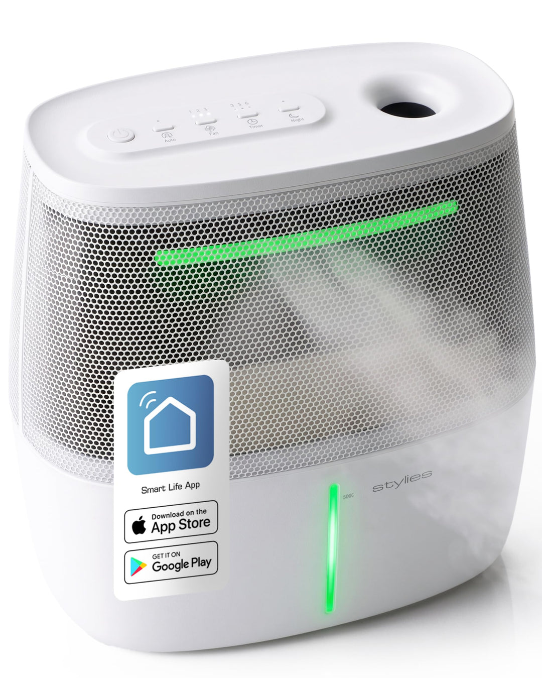 Alaze Pro Luftbefeuchter Schlafzimmer mit Verdunstung, Filter und App 40 m², Alaze Pro