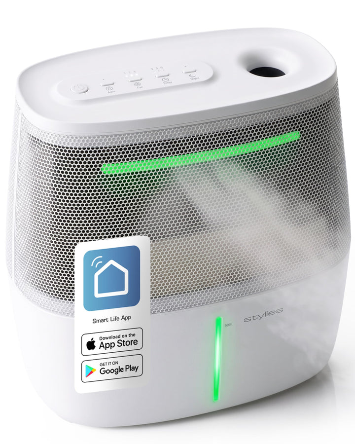 Alaze Pro Luftbefeuchter Schlafzimmer mit Verdunstung, Filter und App 40 m², Alaze Pro