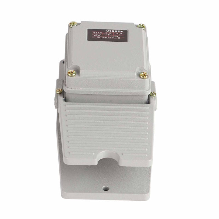 Industrielle Fussschalter, AC 250V 15A Momentary Metall Fusspedal Schalter 1NO 1NC Fusstaster Tritts