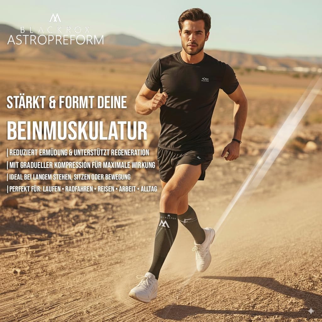 BLACKROX Kompressionsstrümpfe Sport Astropreform Kompressionssocken Vergleichssieger Sportkompressio