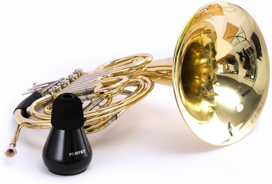 pampet Straight Mute für Waldhorn Horn Schwarz, Schwarz