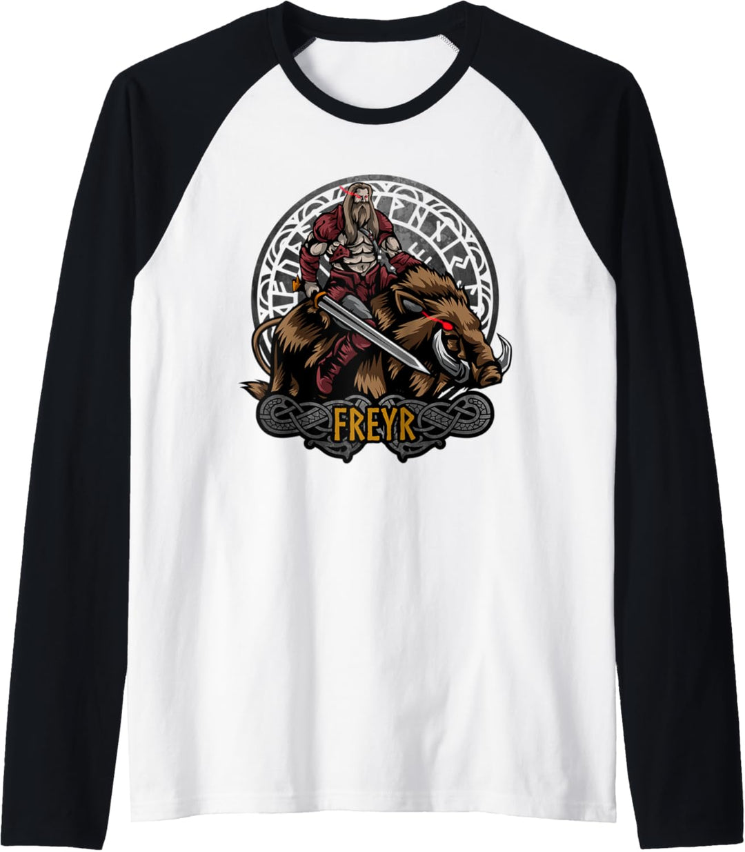 Freyr nordische Mythologie Valhalla Viking Nordic God Raglan