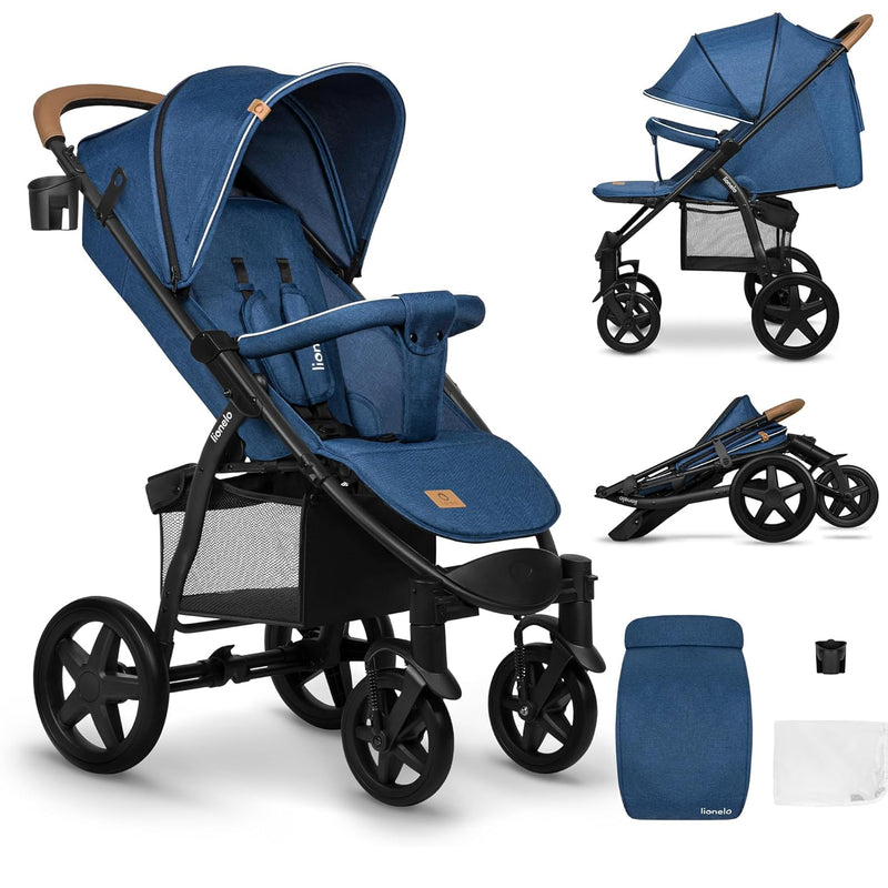 LIONELO Annet Buggy bis 22 kg mit Liegefunktion, Kinderwagen klein zusammenklappbar mit Zubehör, Eva