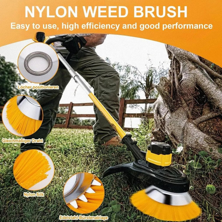 2 PCS Nylon-Unkrautbürste für Motorsense,6 Zoll+6 Zoll 25,4 mm Wildkrautbürste Weed Brush,Hochwertig