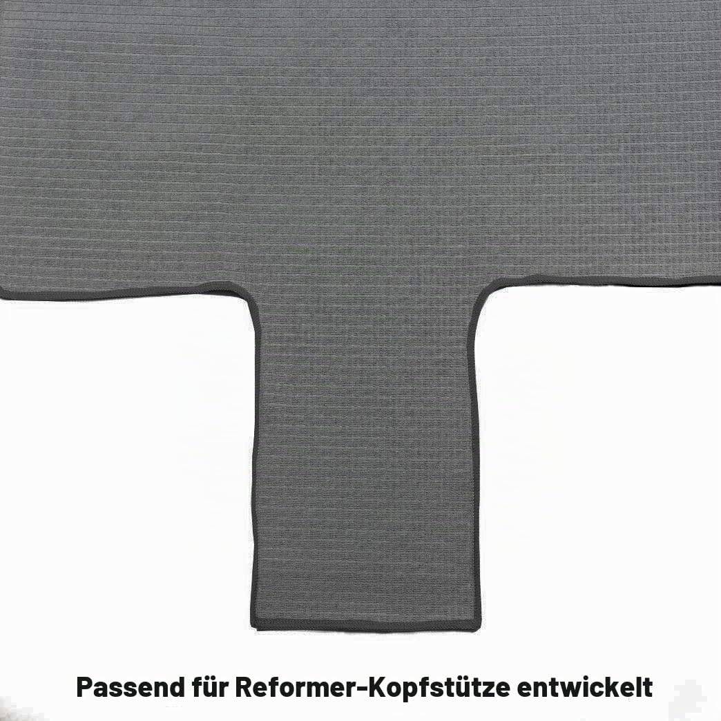 Salt & Honey Rutschfestes Pilates Reformer Matte Handtuch (schwarz), Schwarz