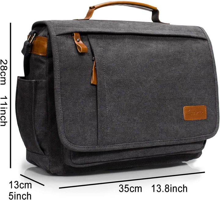 Estarer Umhängetasche 14 Zoll Laptoptasche Messenger Bag für Alltag Sport Reise, S