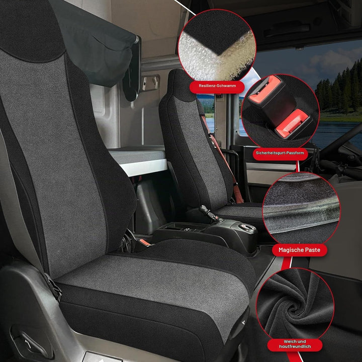 Auto Sitzbezüge für 2015-2020 Man TGX TGL TGM TGS LKW Sitzbezüge Schonbezüge Autositzbezüge