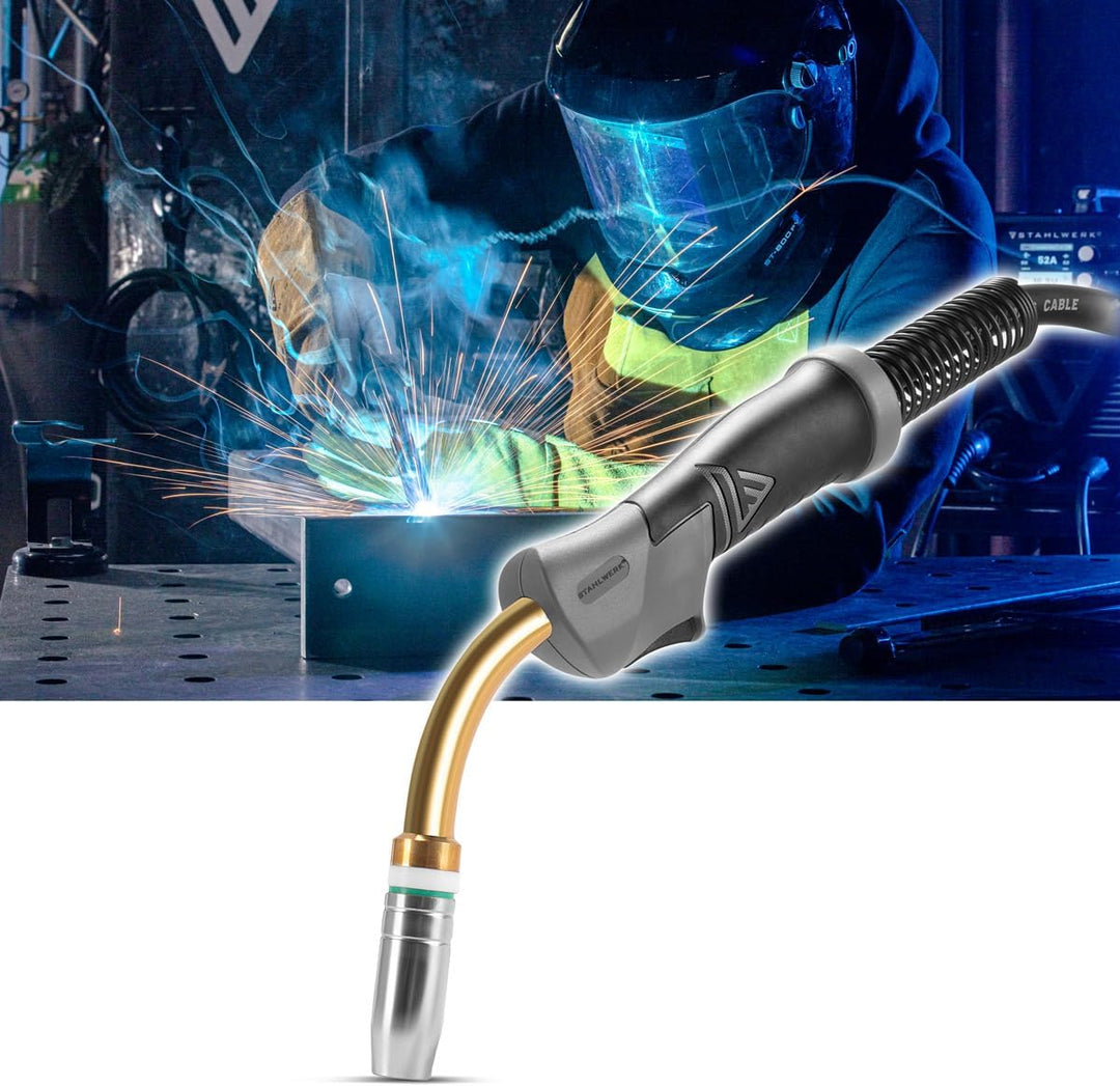 STAHLWERK MIG MAG-Schweissbrenner AK25/MB25 mit 5 Meter Schlauchpaket Euro Zentralanschluss Schweiss
