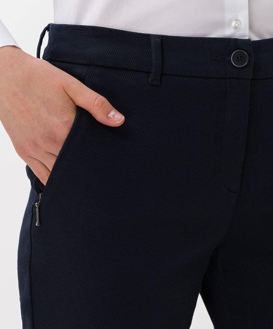 BRAX Damen Style Maron Chino Uni Hose 38W / 30L Marine, 38W / 30L Marine