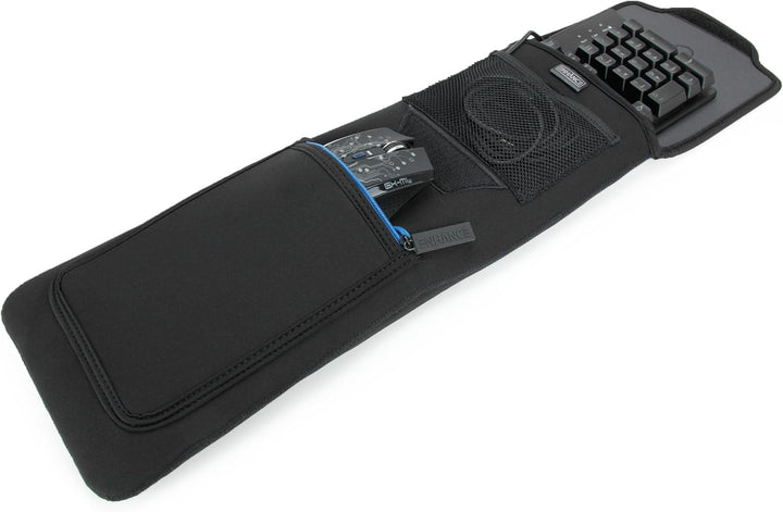 ENHANCE Schutzhülle aus Neopren für mechanische Gaming-Tastatur (bis zu 45 cm) mit Tasche auf der Vo