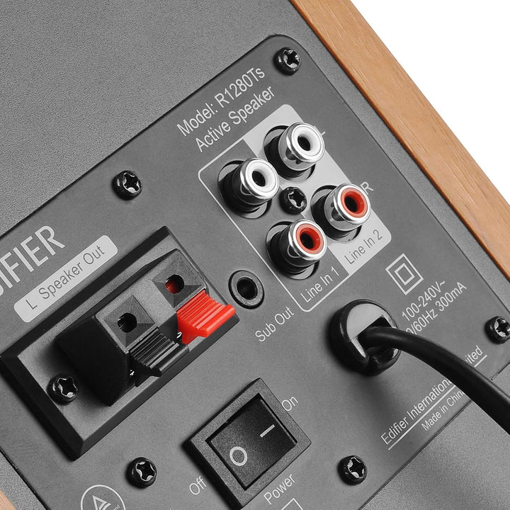 Edifier R1280Ts Verstärke Lautsprecher - 2.0 Stereo Aktive Nahfeldlautsprecher - Studio Monitor Laut
