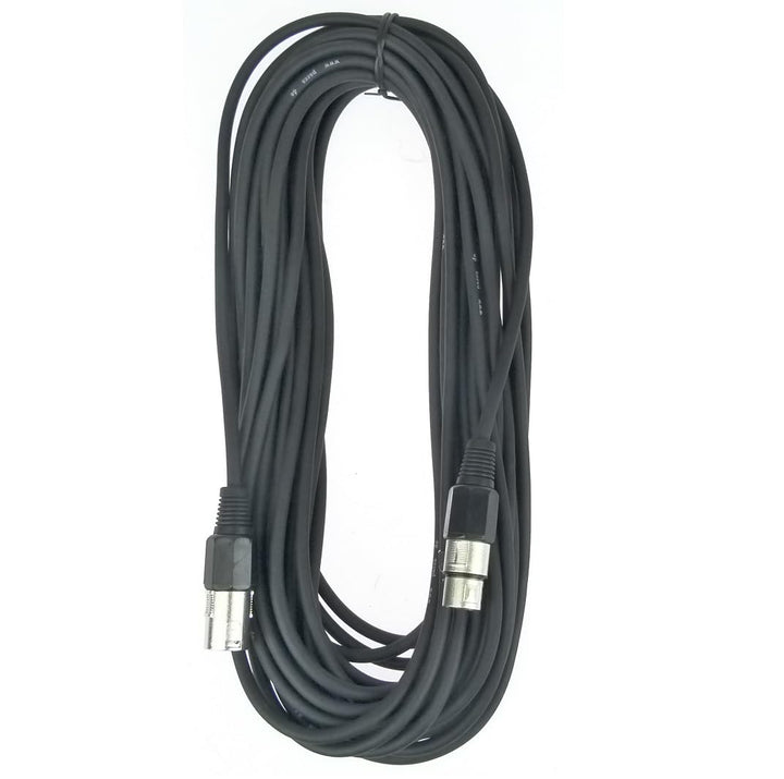 Paccs 2 Stück 15 m Mikrofonkabel Schwarz XLR Stecker male auf XLR Buchse female - Symmetrisch Audio