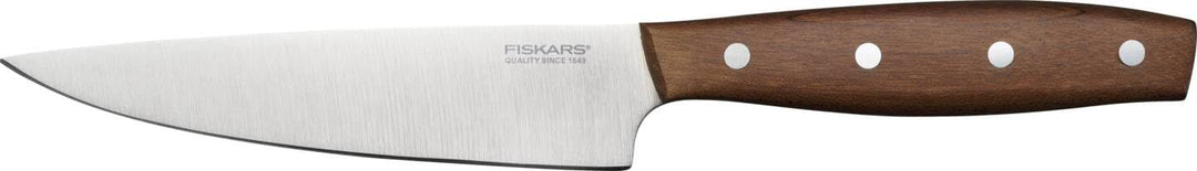 Fiskars Folken Kochmesser, Klein, Klingenlänge 12 cm, Klinge aus deutschem Edelstahl, Griff aus FSC-