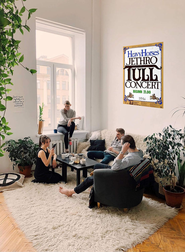 Jethro Tull - Heavy Horses, Rüsselsheim 1978 » Konzertplakat/Premium Poster | Live Konzert Veranstal