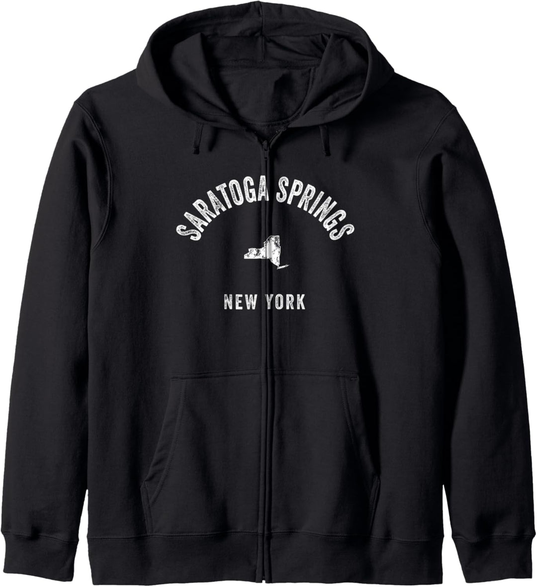 Saratoga Springs New York NY Vintage 70er Jahre Athletic Sports Des Kapuzenjacke
