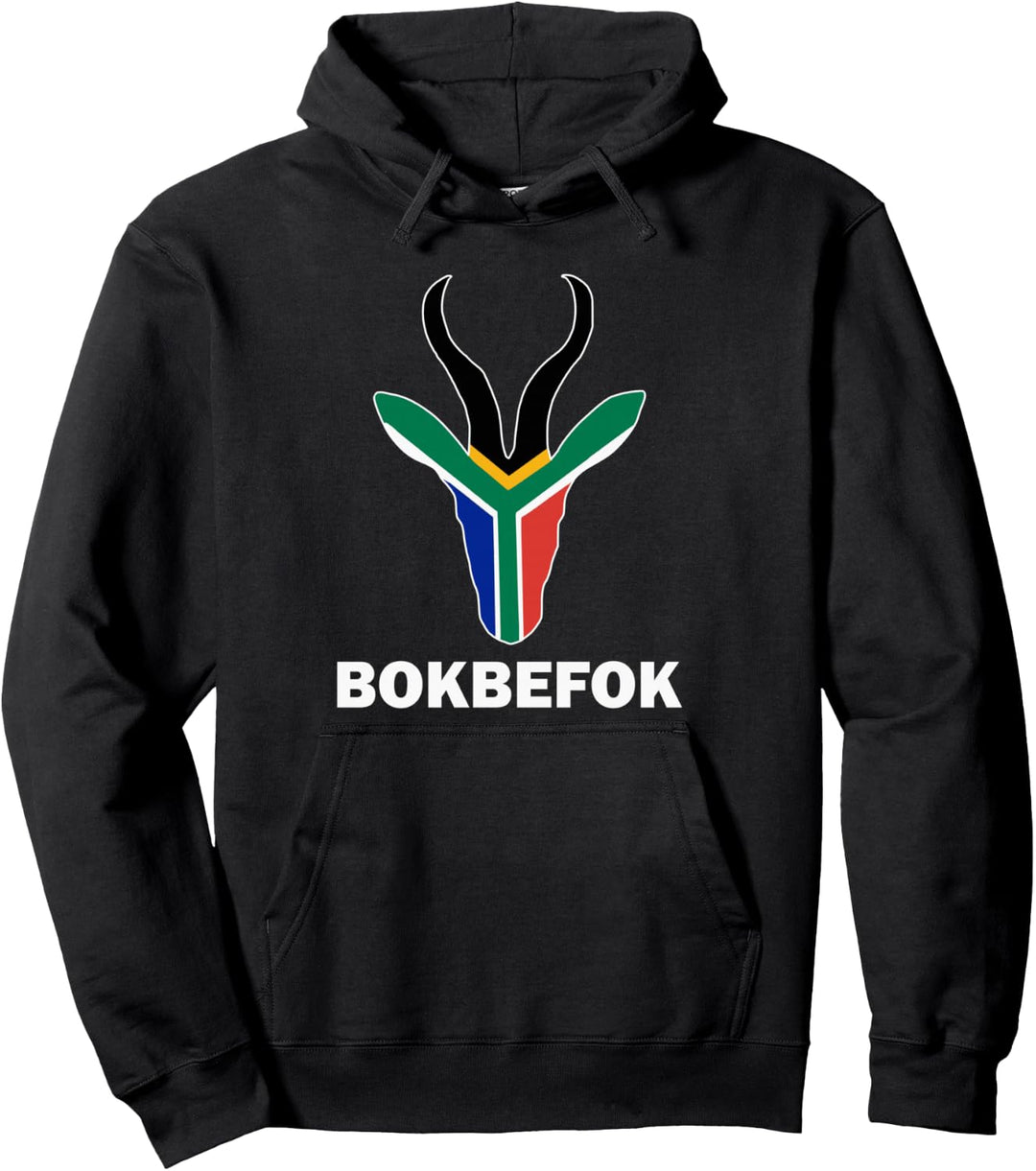 Bokbefok South African Rugby Bokke South Africa Flag Colors Pullover Hoodie