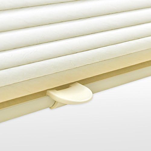 EXKLUSIV HEIMTEXTIL Plissee Verspannt mit Klemmträgern weiss Crash 50 x 140 cm, Wei&amp;