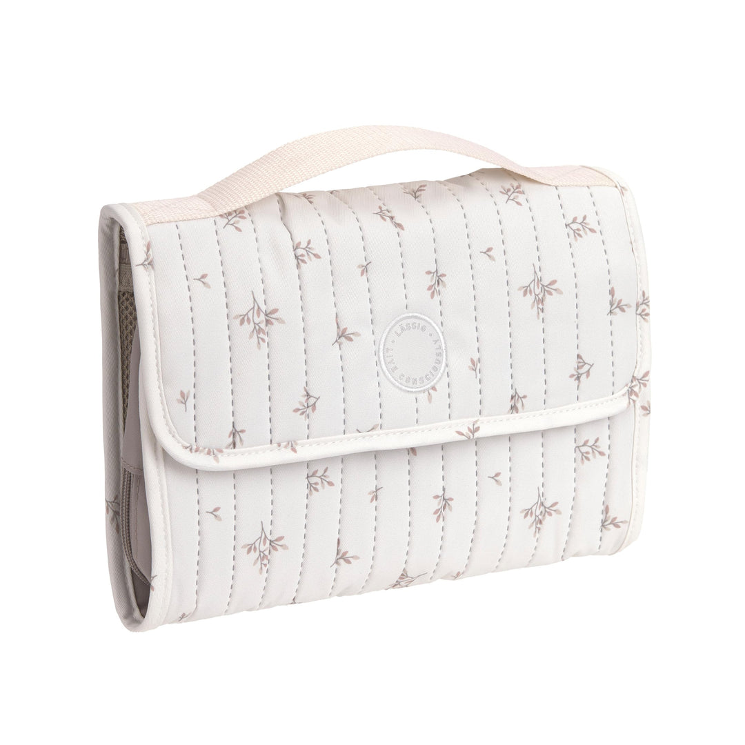 LÄSSIG Windeltasche XL mit Wickelunterlage für unterwegs Nature Leaves | Wickelorganizer, Baby Wicke
