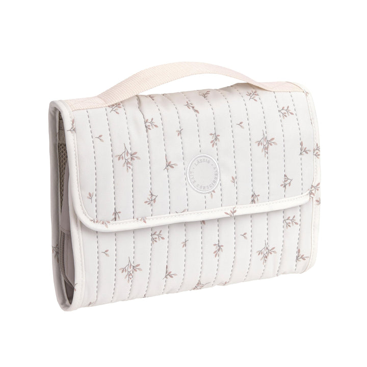 LÄSSIG Windeltasche XL mit Wickelunterlage für unterwegs Nature Leaves | Wickelorganizer, Baby Wicke