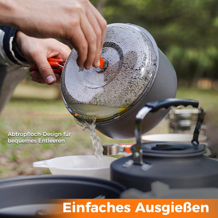 Bulin Camping Kochgeschirr Outdoor Ausrüstung Camping Topf 1-4 Personen Wandern Rucksackreisen Gear
