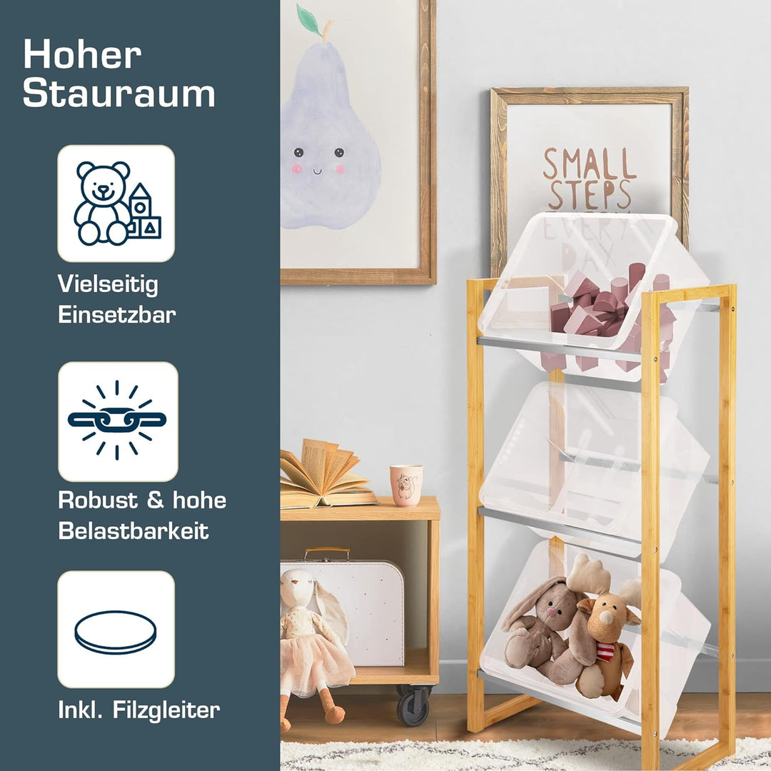 bomoe Design Getränkekistenregal stabiles FSC® Holz Bambus – 3 Getränkekisten – stilvolles Küchen Ge