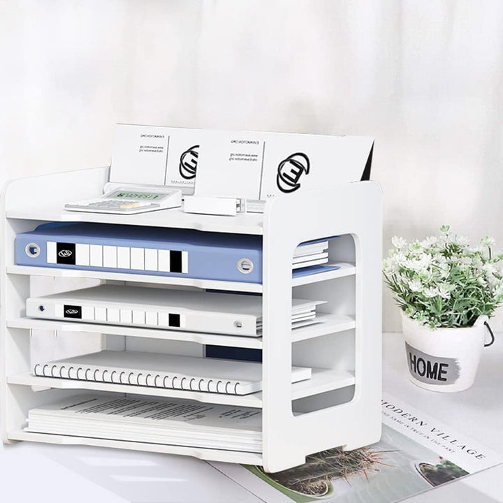 Umllpet A4 Schreibtisch-Organizer, 5-Tier Briefablage Stapelbar Dokumentenablage A4 Papier Briefabla