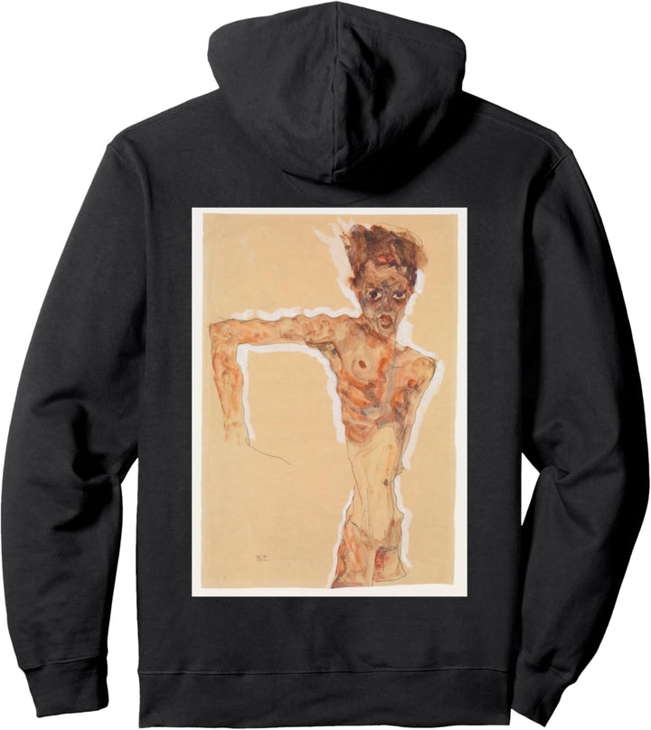 Egon Schiele Selbstporträt Gemälde Fine Art Wien Österreich Pullover Hoodie