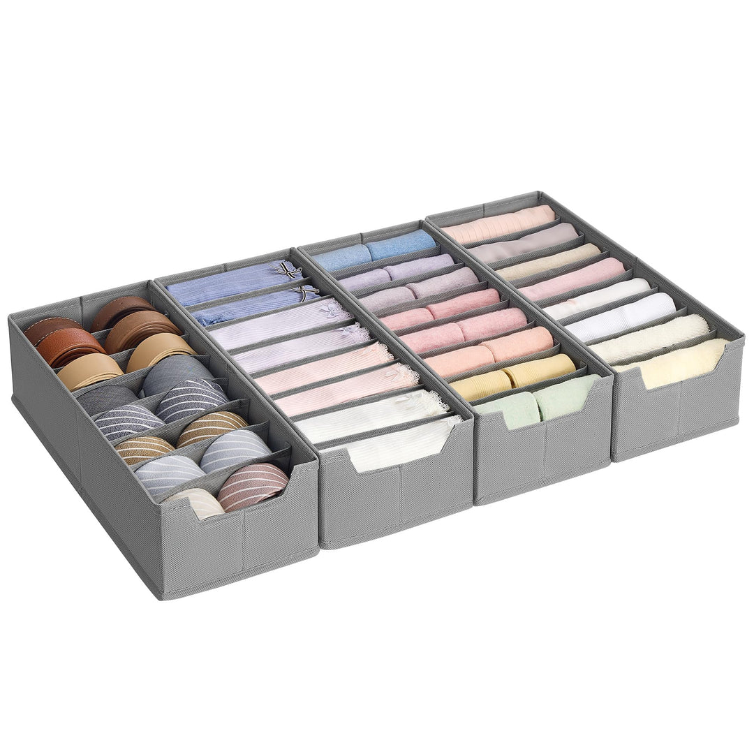 SONGMICS Unterwäsche-Organizer 4er Set, Schubladen-Organizer für IKEA HEMNES und MALM Kommoden, mit
